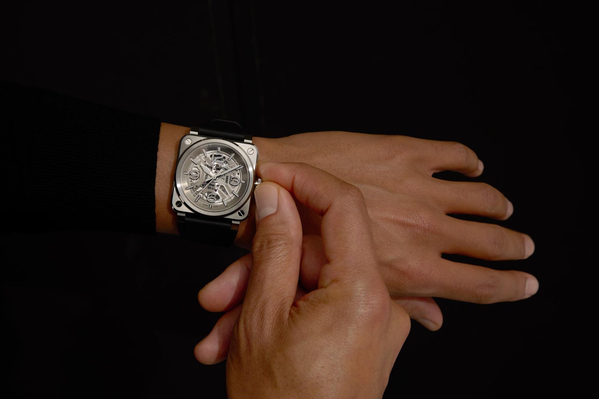 Bell & Ross BR 03 Skeleton Steel Automatic BR03A-BL-SKST/SRB (Silver Dial / 41mm)