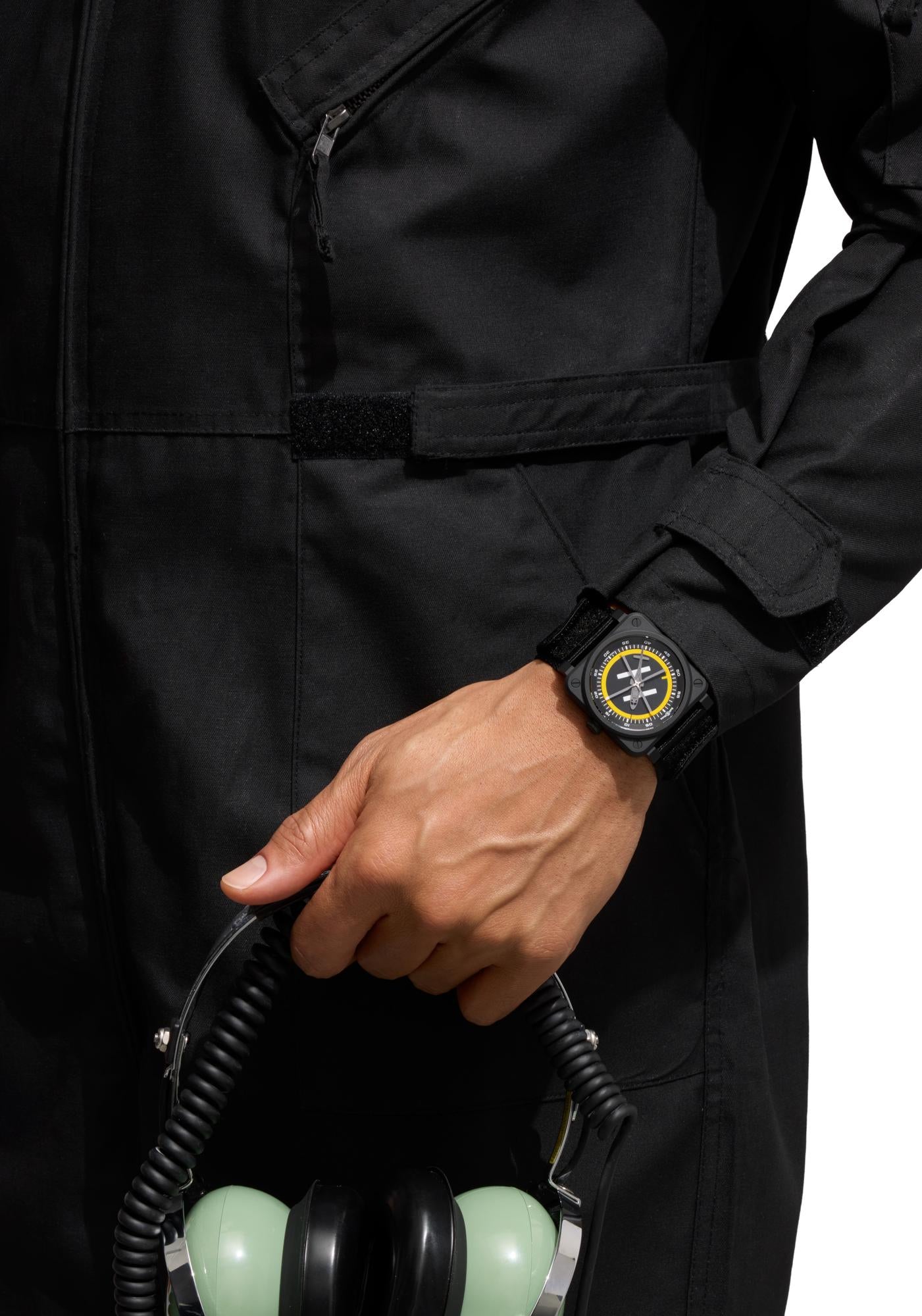 Bell & Ross BR 03 Helipad Limited Edition Automatic BR03A-HE-CE/SRB (Black Dial / 41mm)