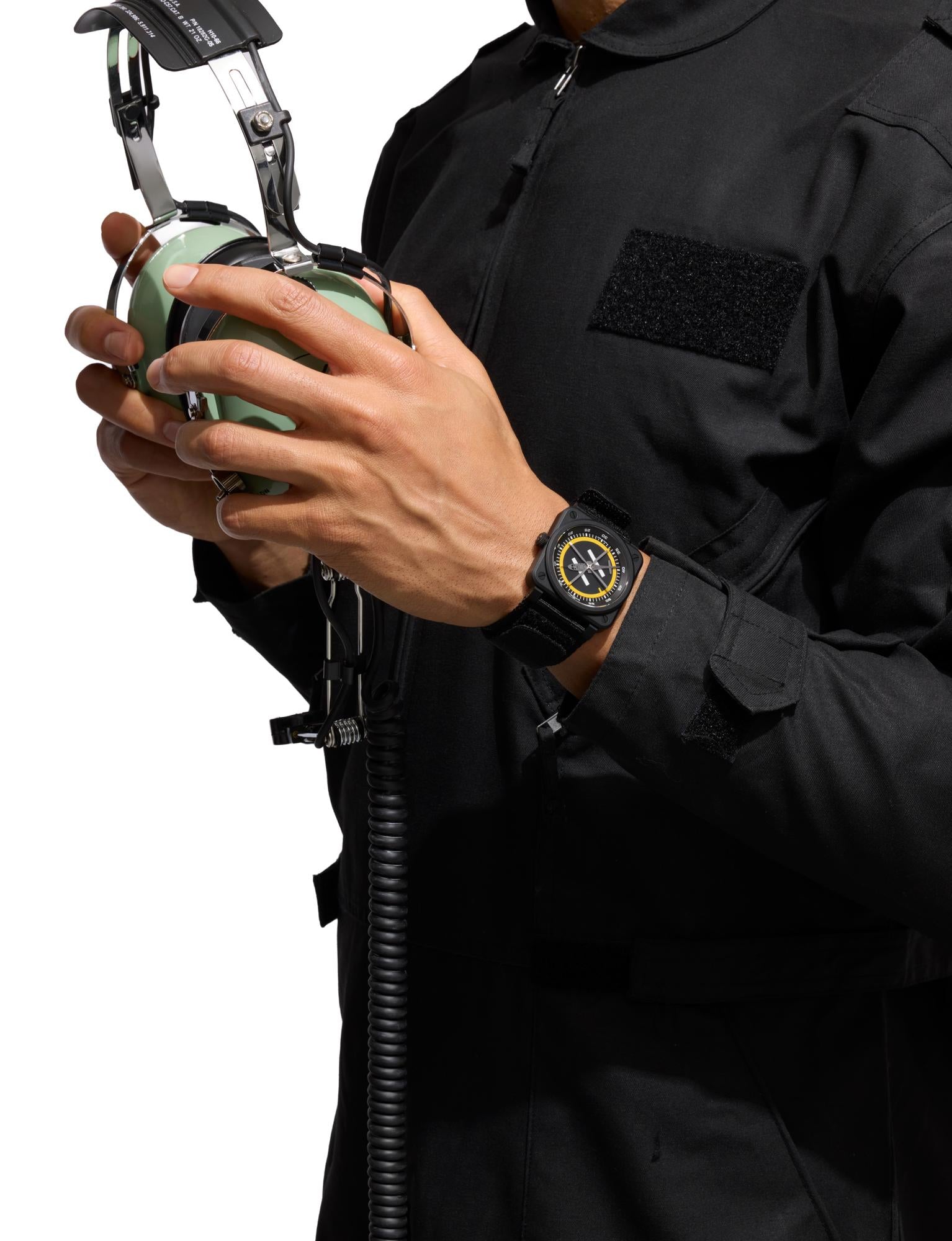 Bell & Ross BR 03 Helipad Limited Edition Automatic BR03A-HE-CE/SRB (Black Dial / 41mm)