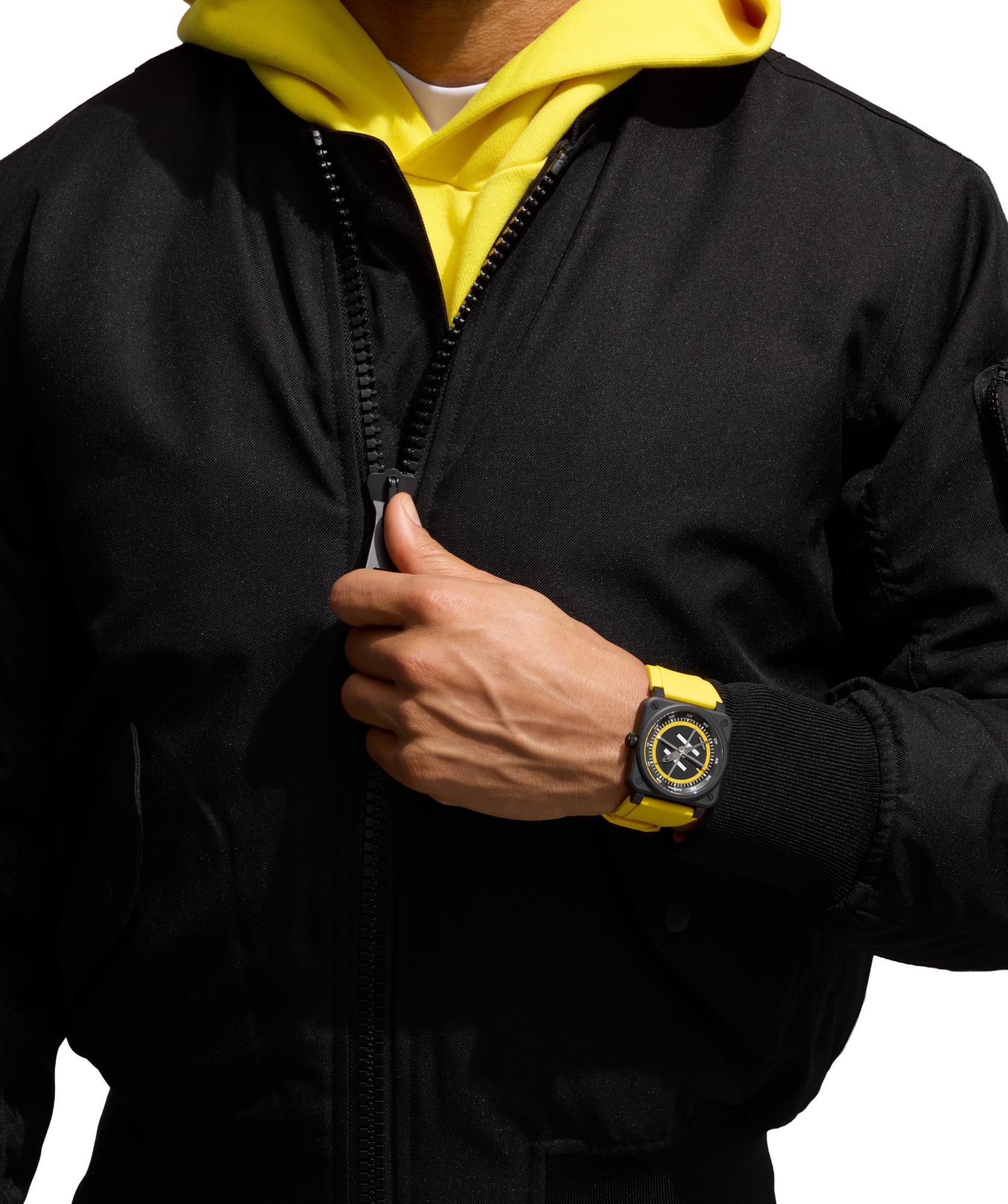 Bell & Ross BR 03 Helipad Limited Edition Automatic BR03A-HE-CE/SRB (Black Dial / 41mm)