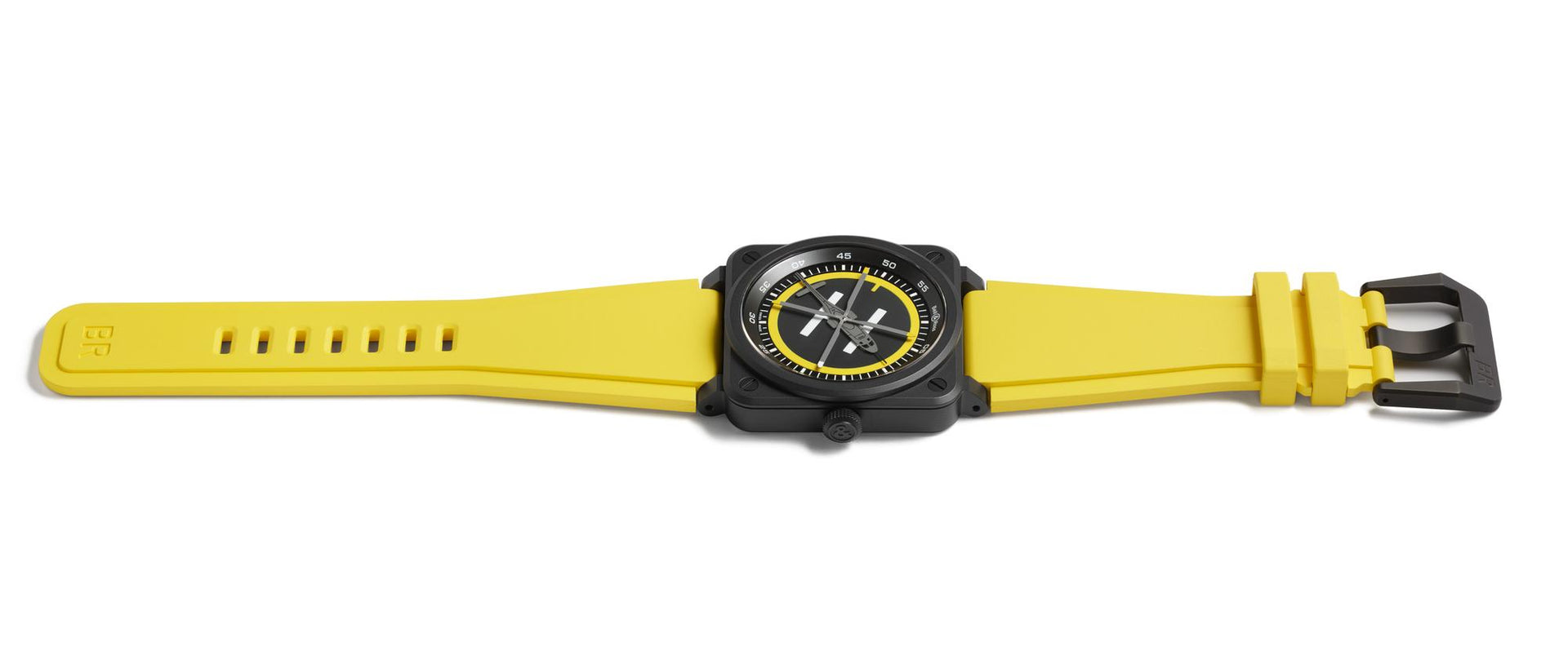 Bell & Ross BR 03 Helipad Limited Edition Automatic BR03A-HE-CE/SRB (Black Dial / 41mm)