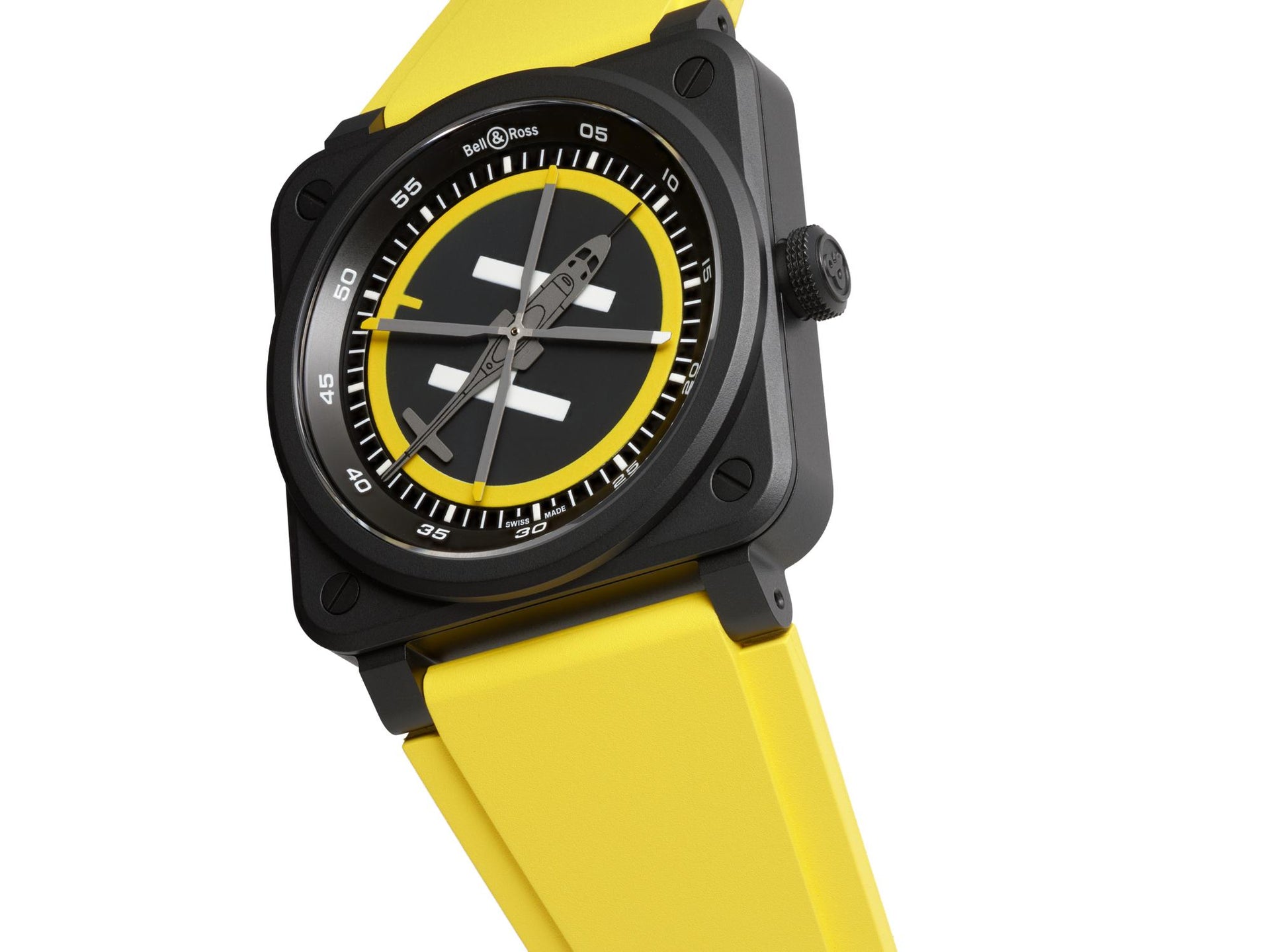 Bell & Ross BR 03 Helipad Limited Edition Automatic BR03A-HE-CE/SRB (Black Dial / 41mm)