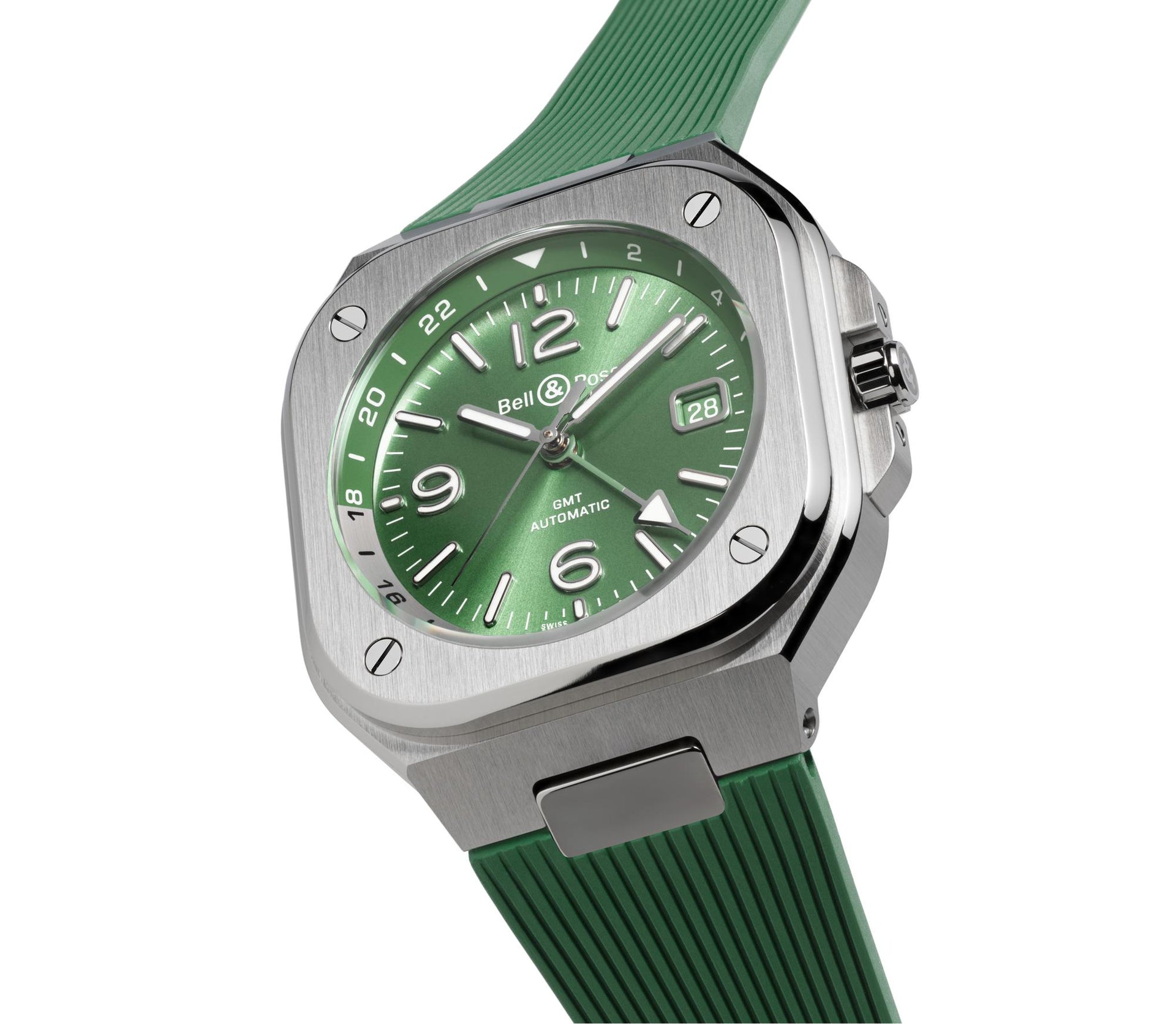 Bell & Ross BR 05 GMT Green Steel Automatic BR05G-GN-ST (Green Dial / 41mm)