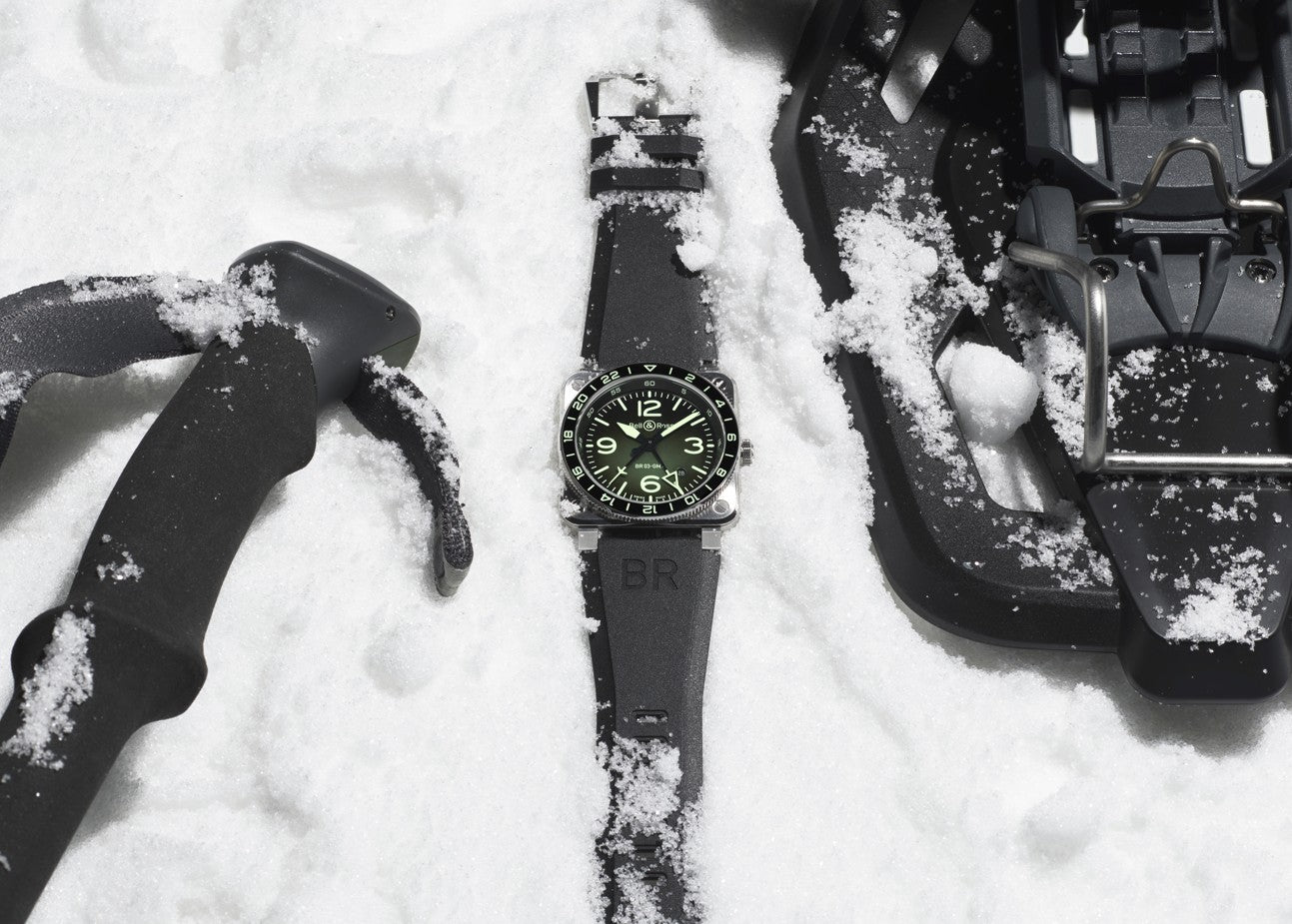 Bell & Ross BR 03 GMT Green Lum Limited Edition Automatic BR0393-GN-ST/SRB (Green Dial / 42mm)