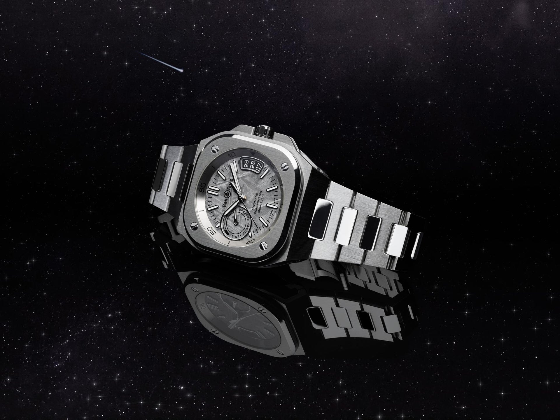 Bell & Ross BR-X5 Meteorite Automatic BRX5R-MTR-ST (Silver Meteorite Dial / 41mm)