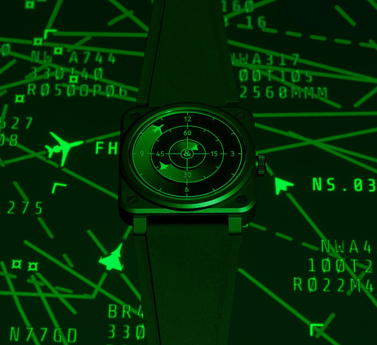 Bell & Ross BR 03 Green Radar Ceramic Limited Edition Automatic BR03A-GRDR-CE/SRB (Green Dial / 41mm)