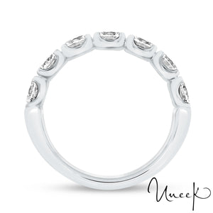 Uneek 18K Oval Diamond Set East/West Eternity Ring