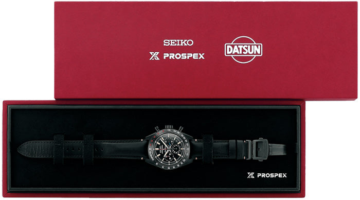 Chronographe mécanique Seiko Prospex Speedtimer Datsun 240Z Édition limitée SRQ057 Chronographe automatique (cadran noir / 42 mm)