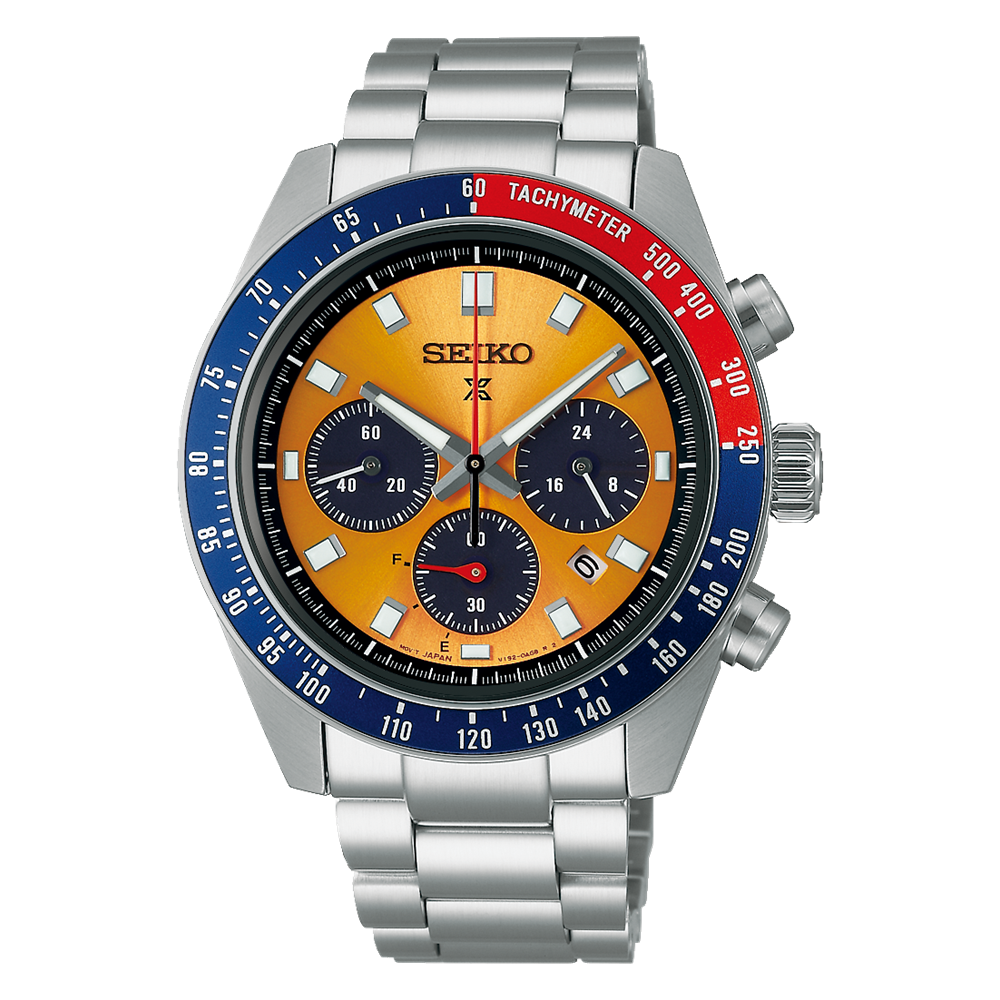 Seiko chronograph 100m silver and gold hotsell