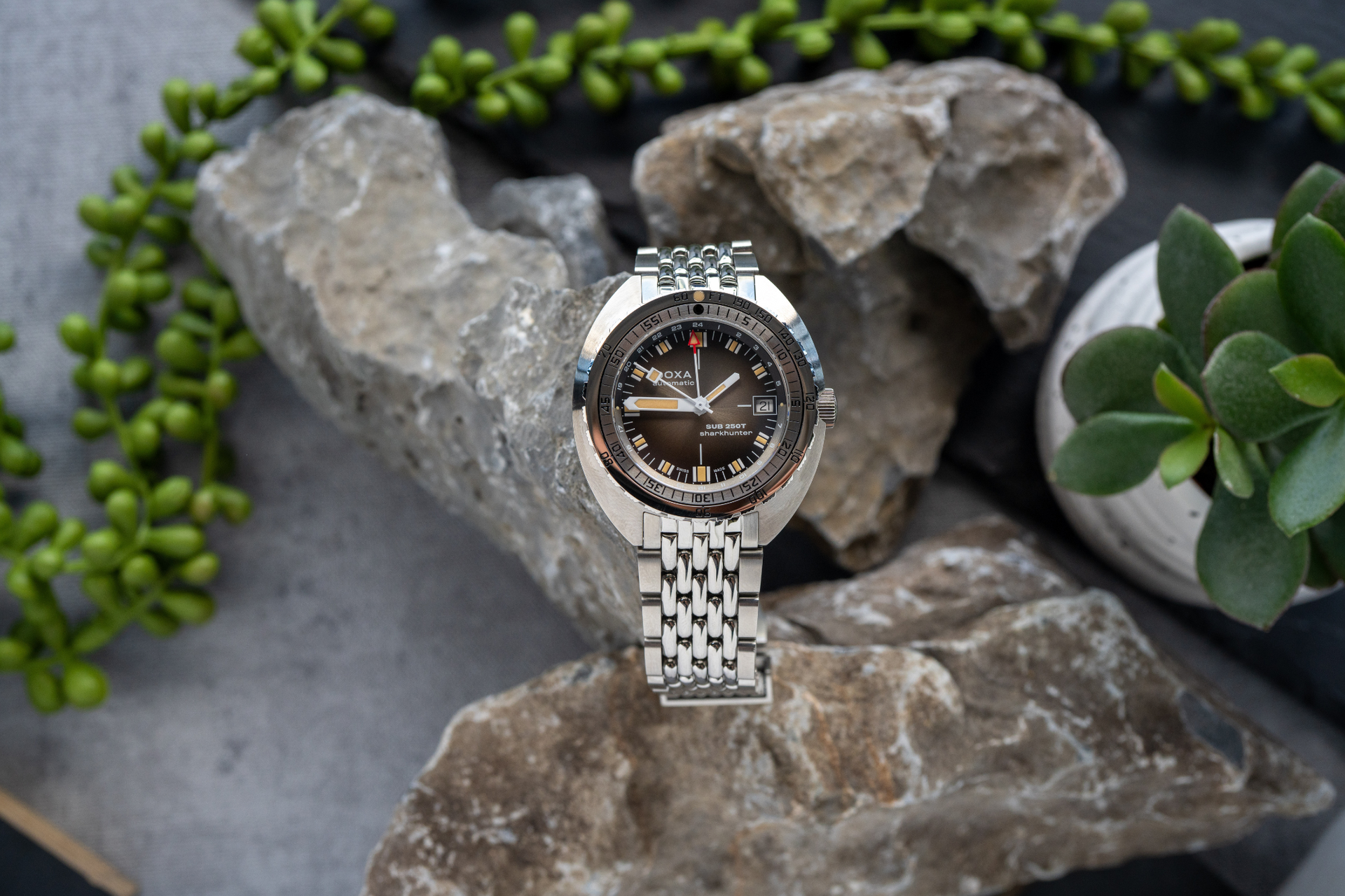 Doxa SUB 250T GMT Sharkhunter Vintage Automatic (Grey Dial / 40mm)