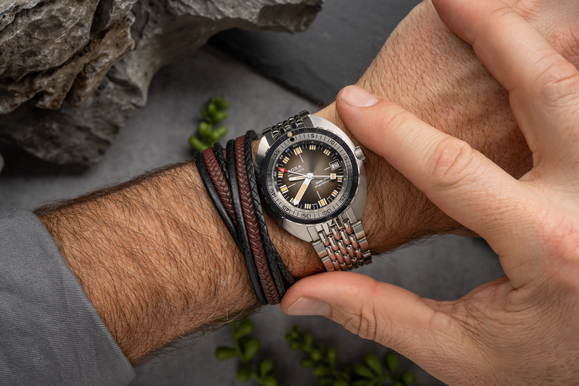 Doxa SUB 250T GMT Sharkhunter Vintage Automatic (Grey Dial / 40mm)