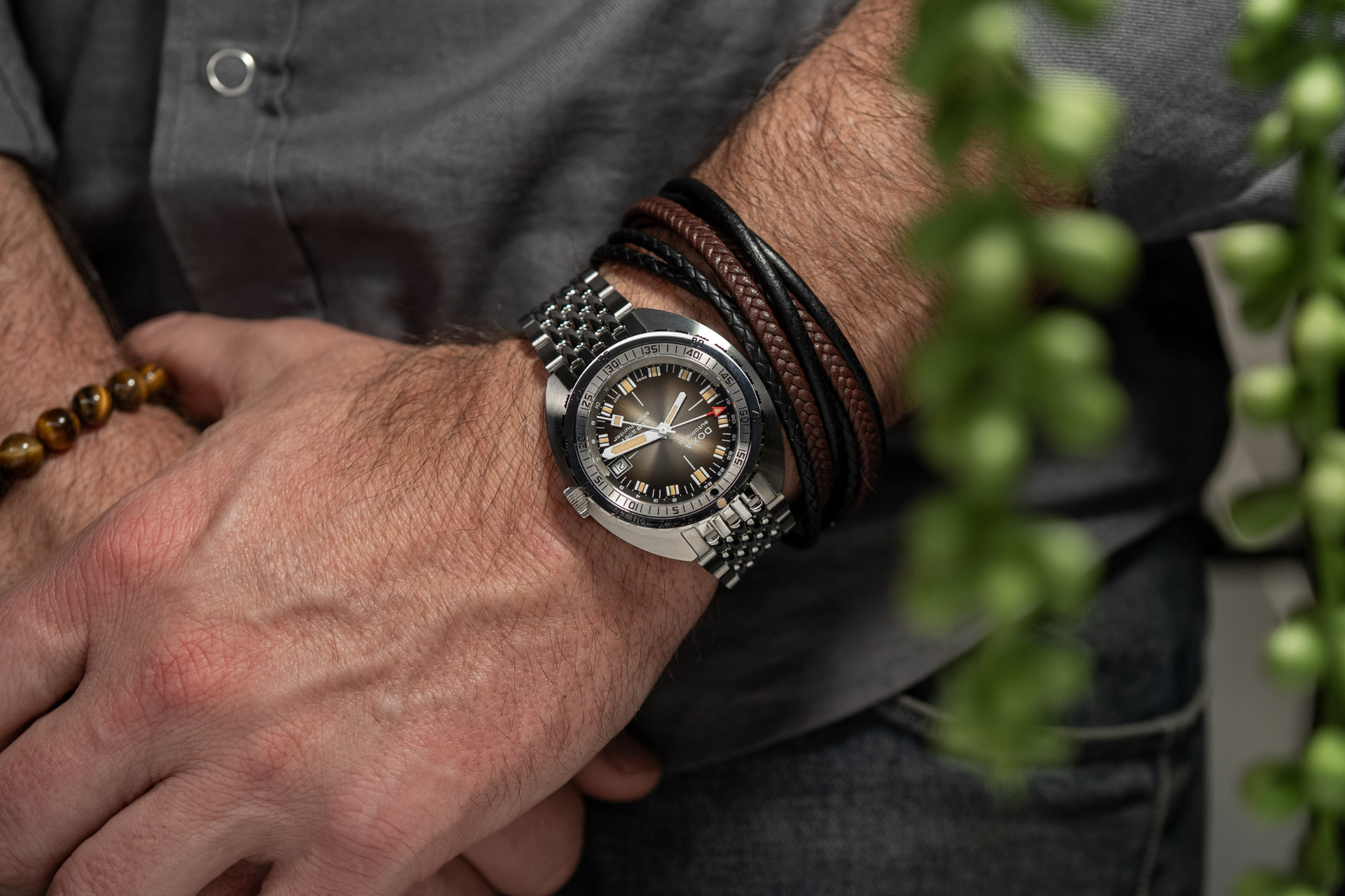 Doxa SUB 250T GMT Sharkhunter Vintage Automatic (Grey Dial / 40mm)