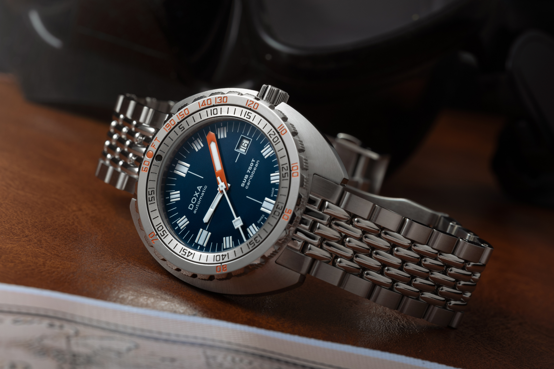 Doxa SUB 750T Caribbean Automatic (Blue Dial / 45mm)