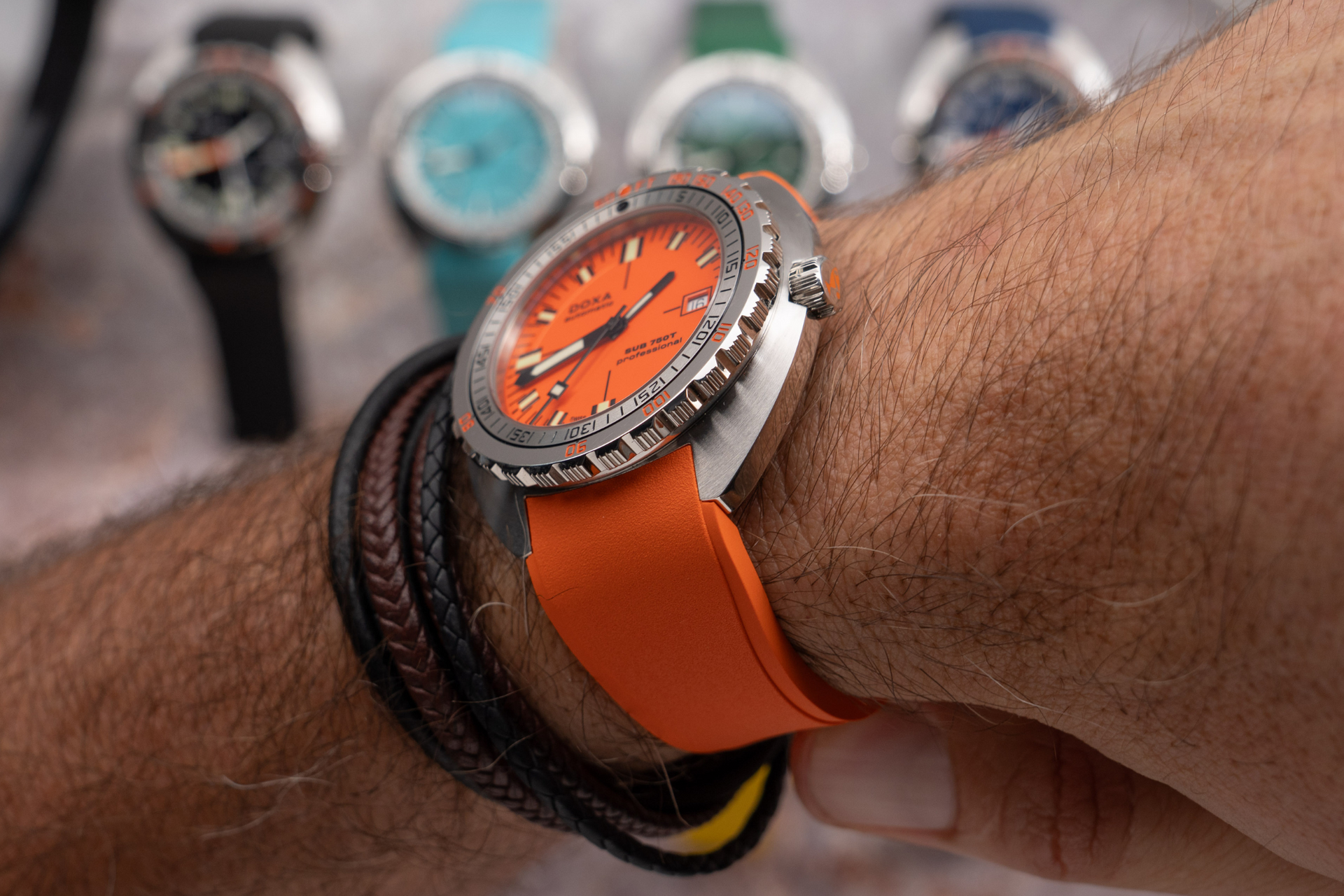Doxa SUB 750T Professional Automatic (Orange Dial / 45mm)