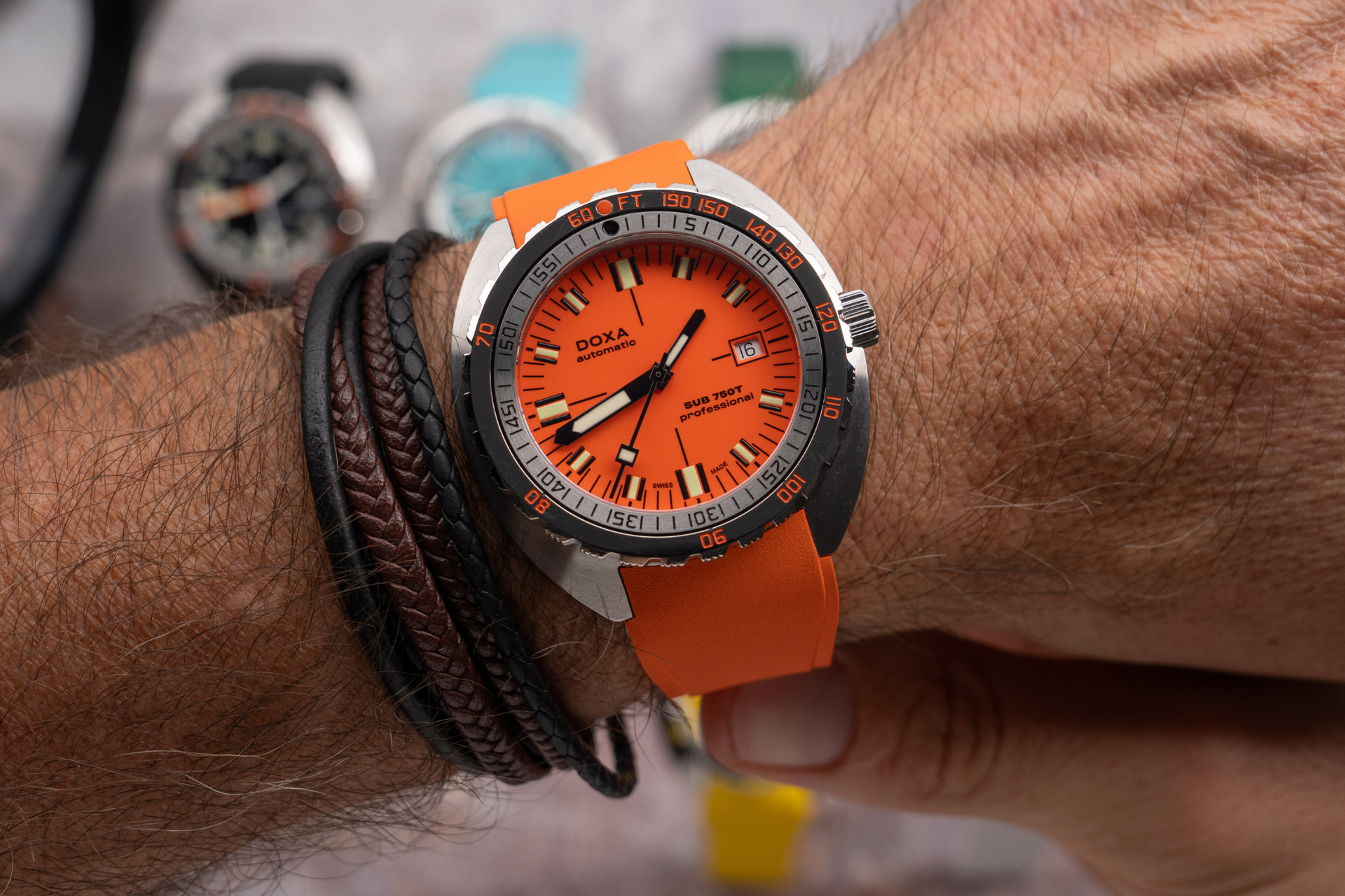Doxa SUB 750T Professional Automatic (Orange Dial / 45mm)