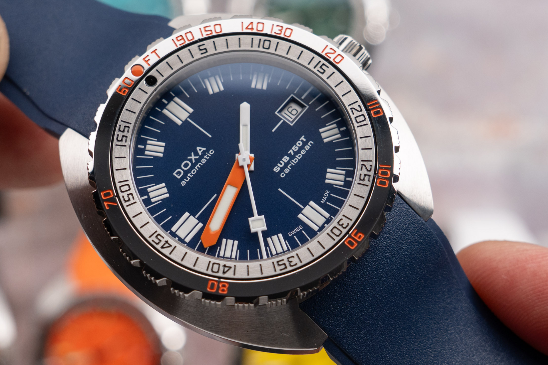 Doxa SUB 750T Caribbean Automatic (Blue Dial / 45mm)