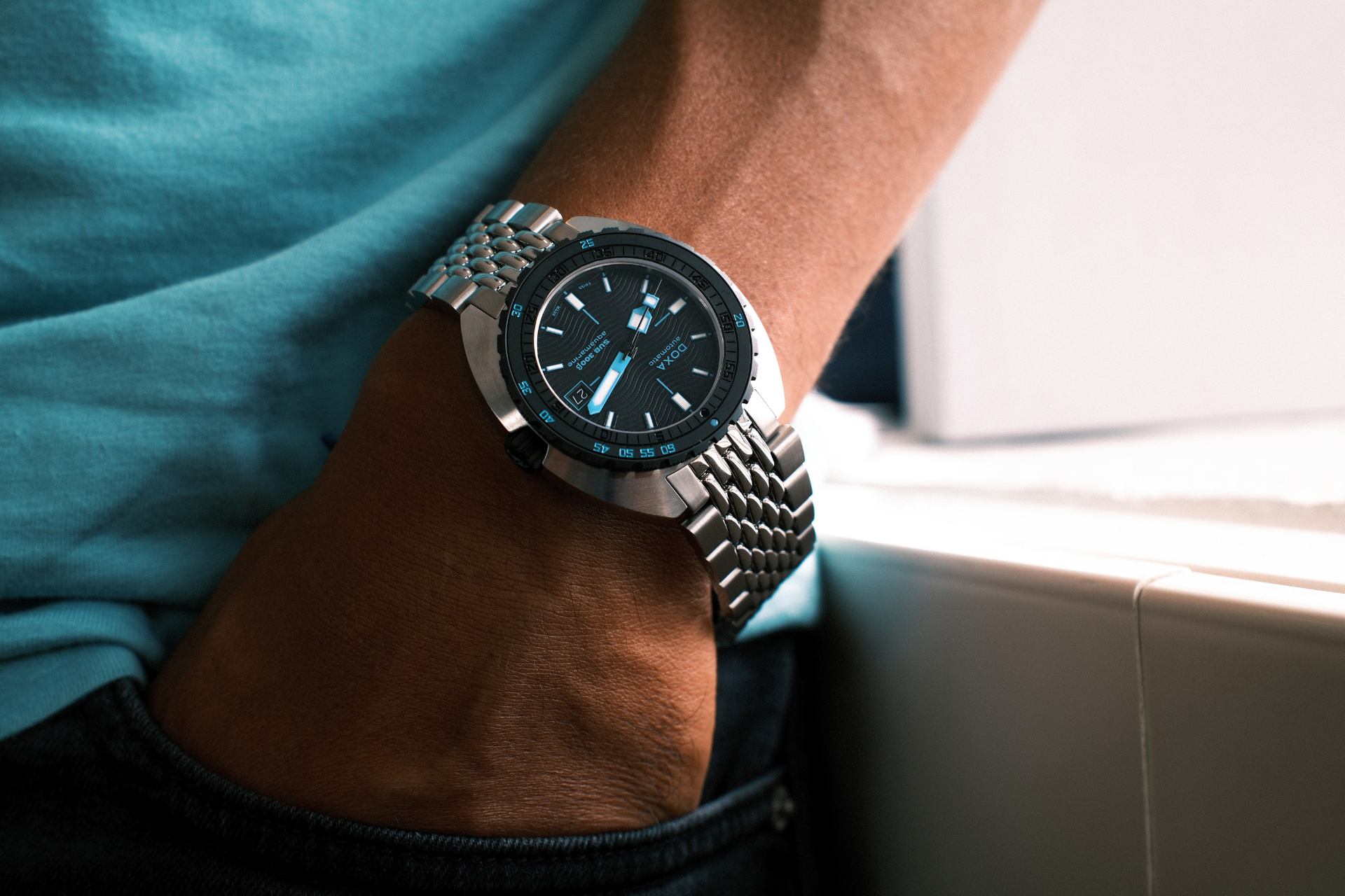 Doxa SUB 300 Beta Aquamarine Automatic (Black Dial / 42.5mm)