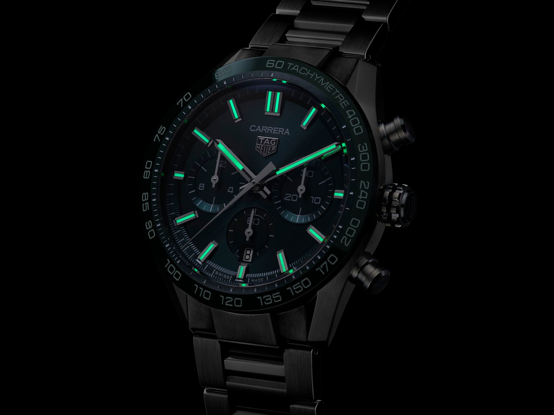 TAG Heuer Carrera Heuer 02 Automatic Chronograph (Green Dial / 44mm)