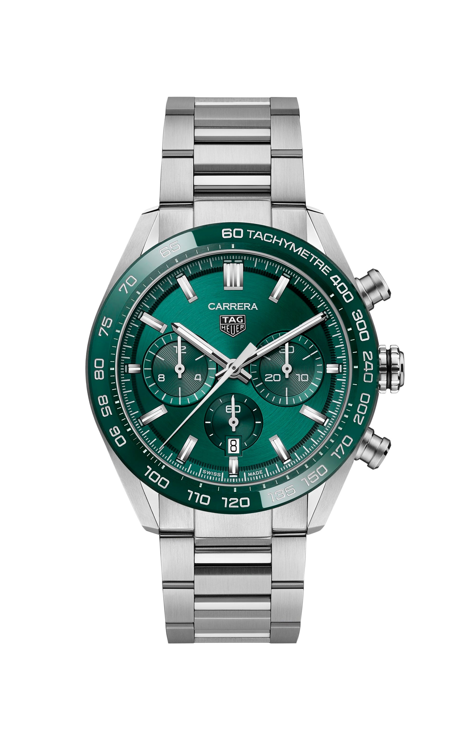 TAG Heuer Carrera Heuer 02 Automatic Chronograph (Green Dial / 44mm)