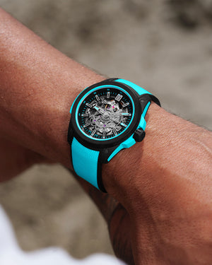 Norqain Independence Wild One Skeleton Auto (Turquoise Skeleton Dial / 42mm)