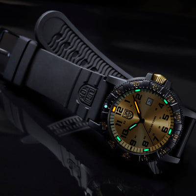 Leatherback SEA Turtle Giant, 44MM - Gold Dial