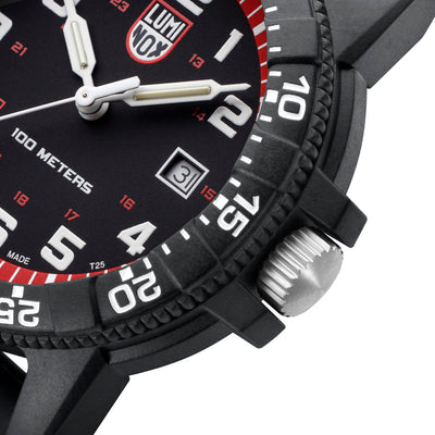 Leatherback SEA Turtle Giant, 44MM - Black/Red Dial