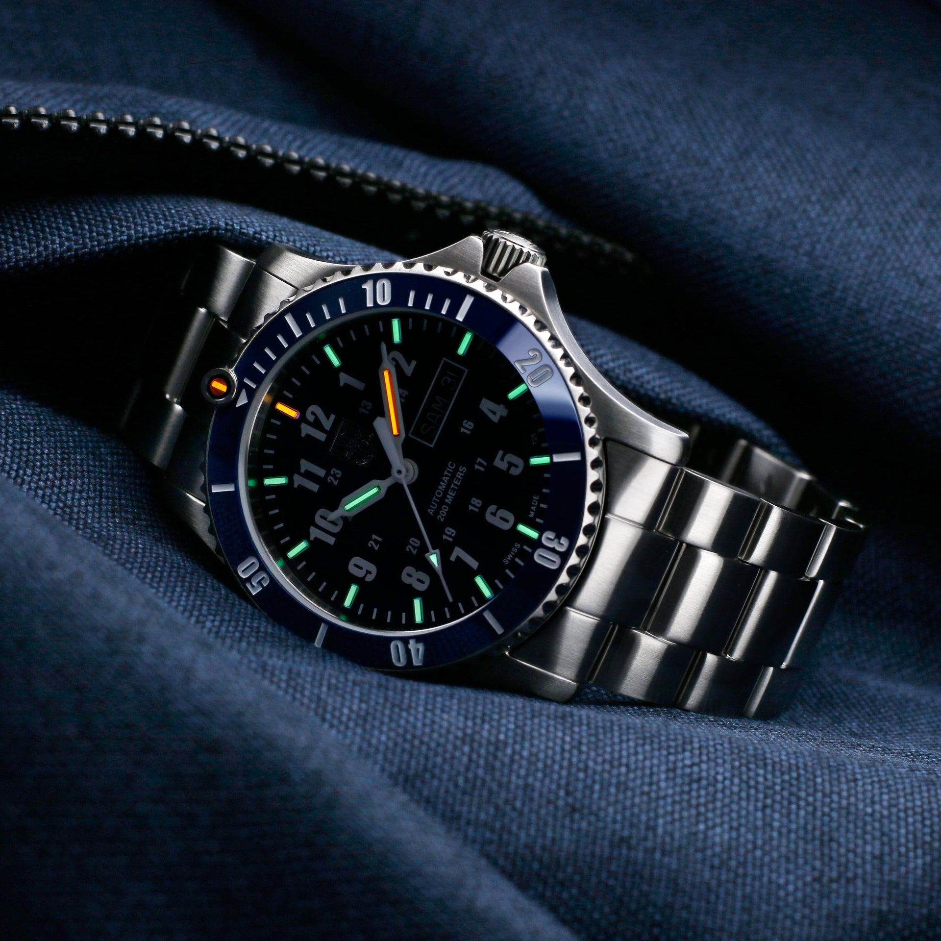 Automatic Sport Timer, 42MM - Blue Dial