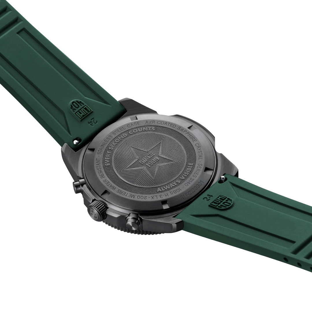 Pacific Diver Chronograph, 44MM - Black/Green Dial