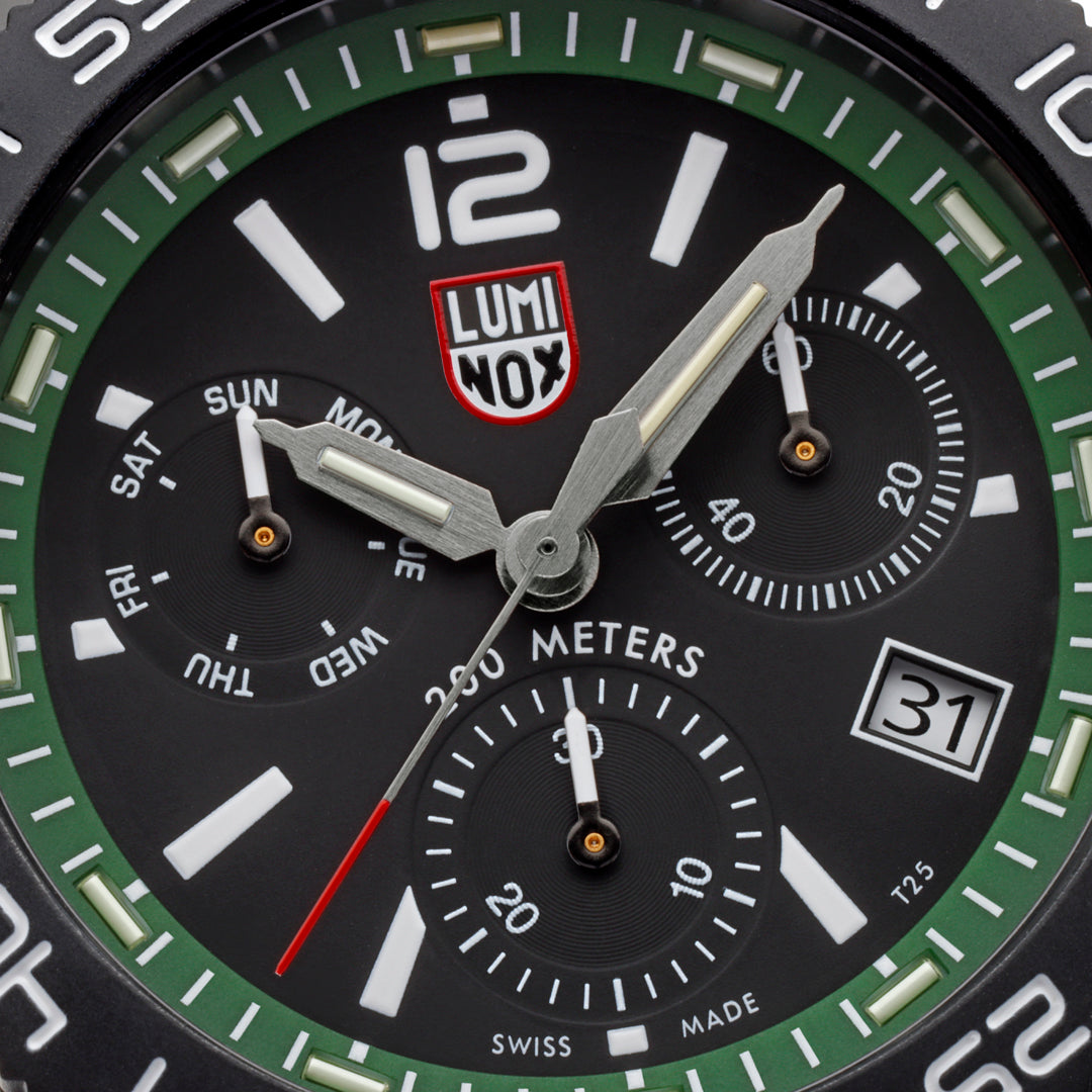 Pacific Diver Chronograph, 44MM - Black/Green Dial
