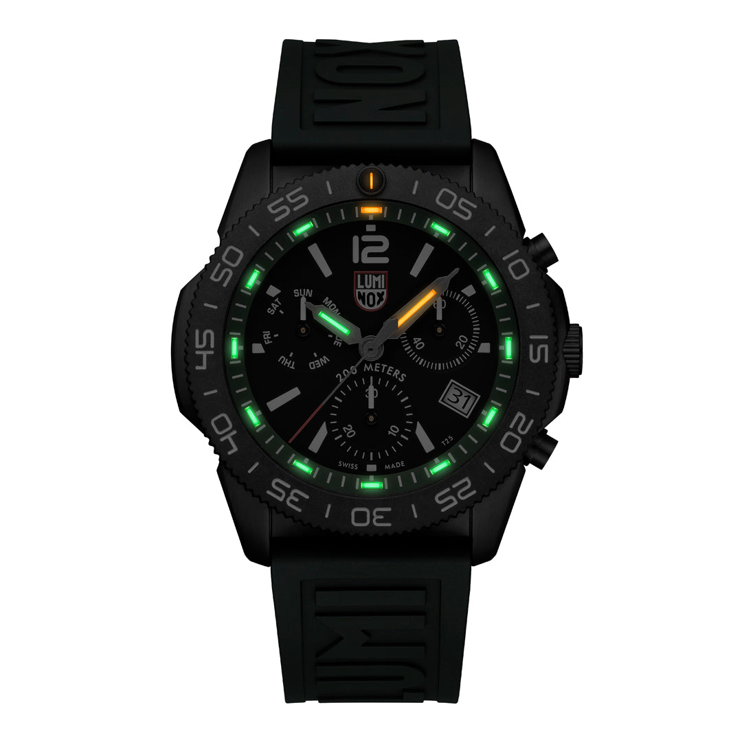 Pacific Diver Chronograph, 44MM - Black/Green Dial