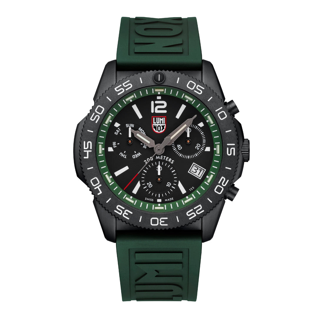 Pacific Diver Chronograph, 44MM - Black/Green Dial