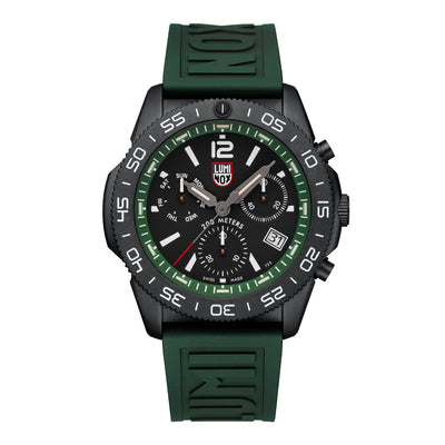 Pacific Diver Chronograph, 44MM - Black/Green Dial