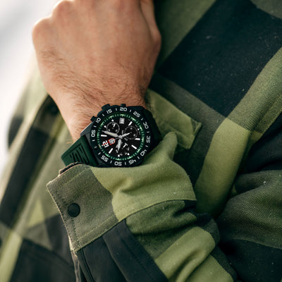 Pacific Diver Chronograph, 44MM - Black/Green Dial