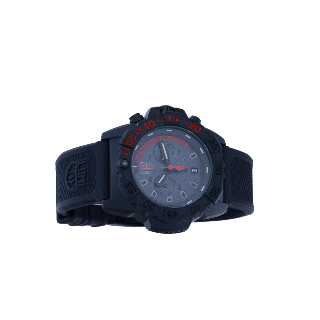 Navy SEAL Chronograph, 45MM - Black/Red Dial
