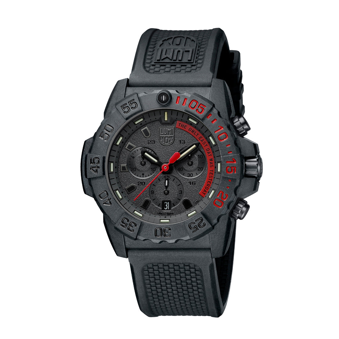 Navy SEAL Chronograph, 45MM - Black/Red Dial