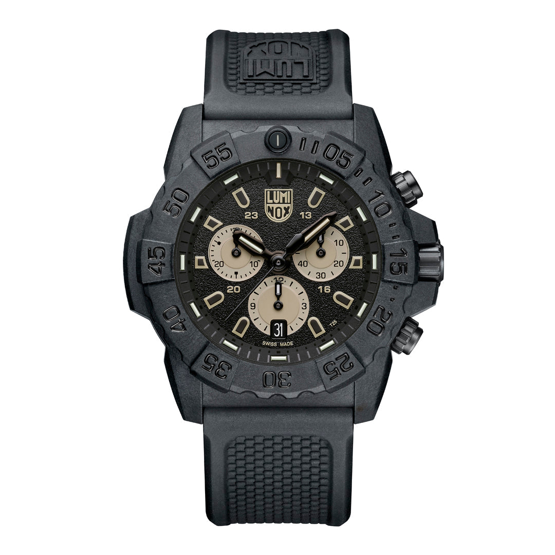 Navy SEAL Chronograph, 45MM - Black/Sand Dial