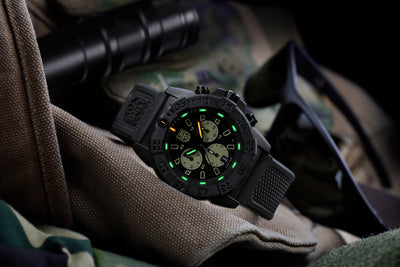 Navy SEAL Chronograph, 45MM - Black/Sand Dial