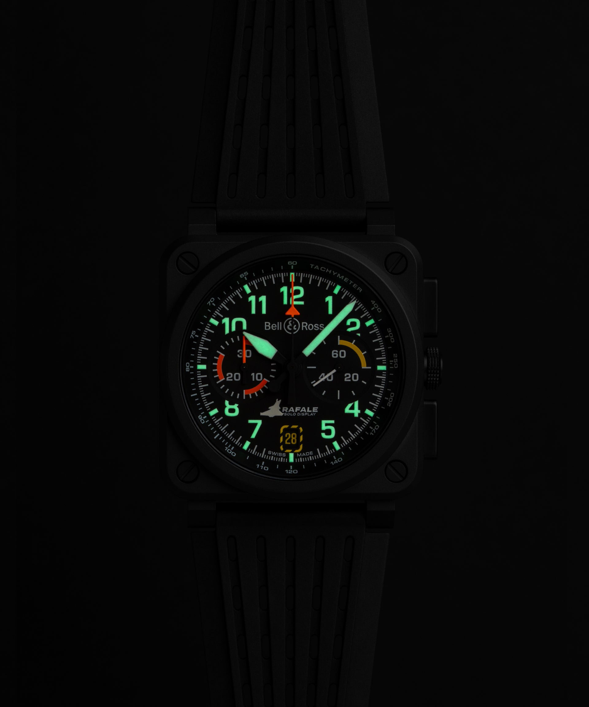 Bell & Ross BR 03 Chrono Rafale Solo Display Limited Edition Automatic BR0394-RSD-CE/SRB (Black Dial / 42mm)