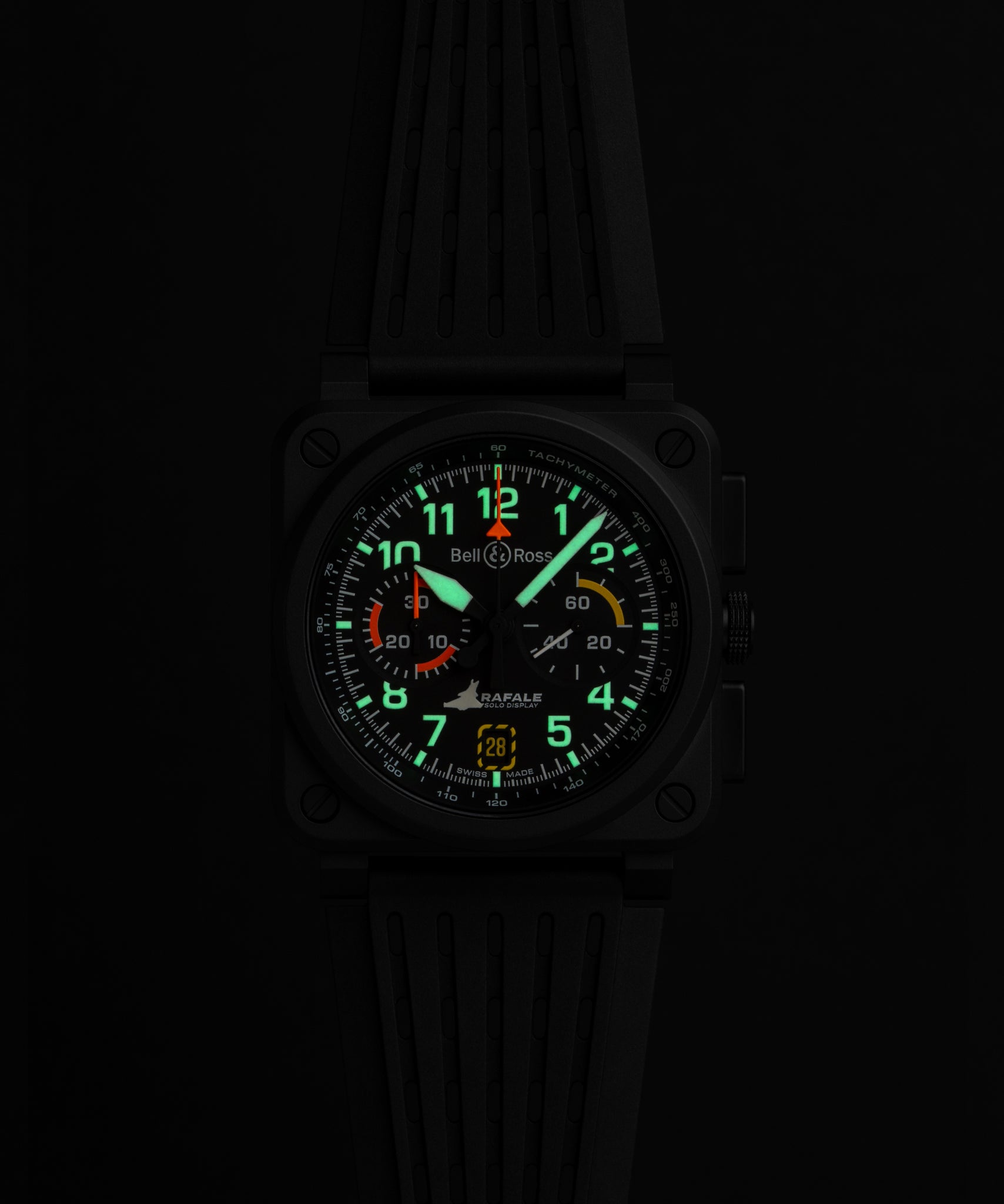 Bell & Ross BR 03 Chrono Rafale Solo Display Limited Edition Automatic BR0394-RSD-CE/SRB (Black Dial / 42mm)