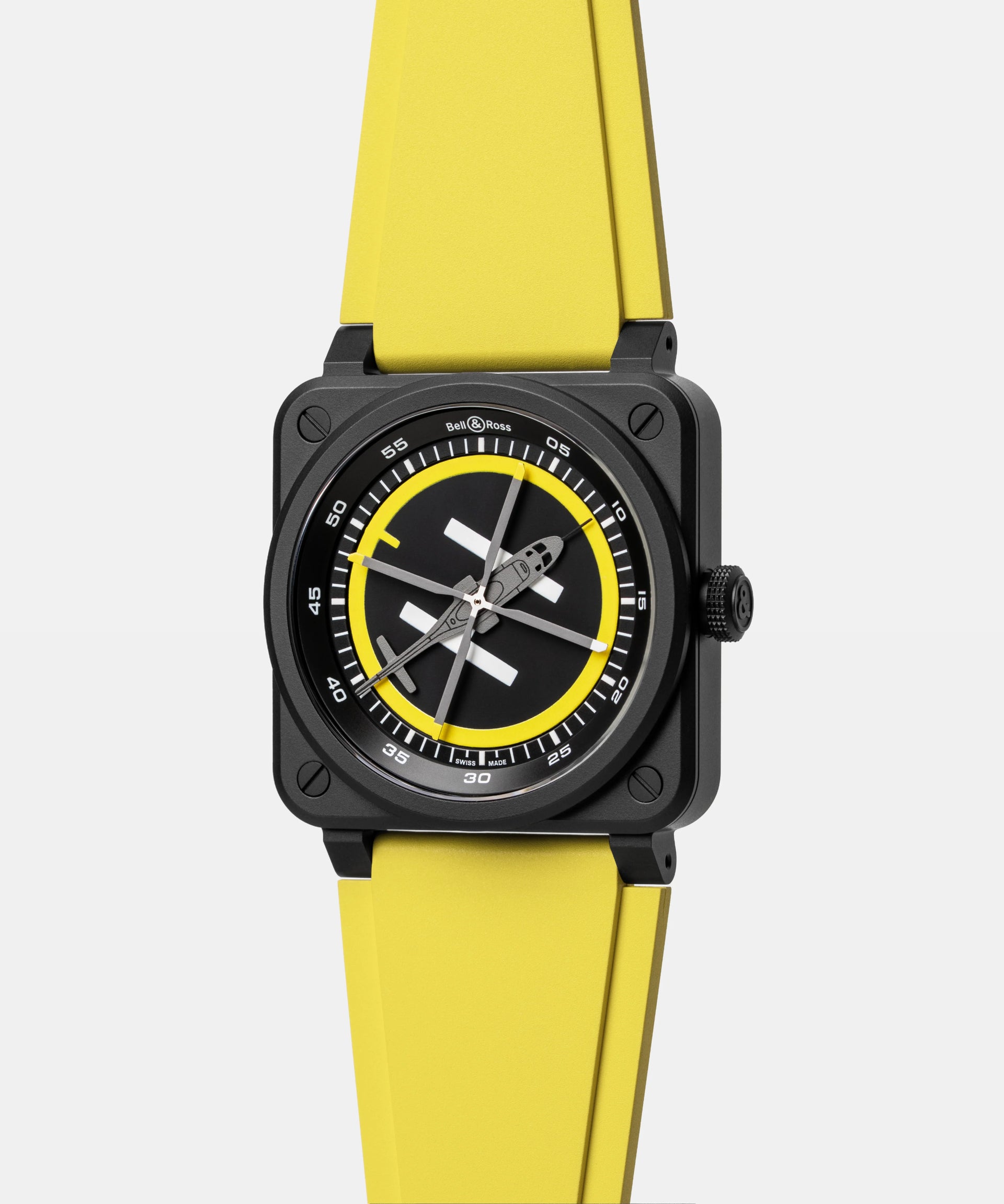 Bell & Ross BR 03 Helipad Limited Edition Automatic BR03A-HE-CE/SRB (Black Dial / 41mm)