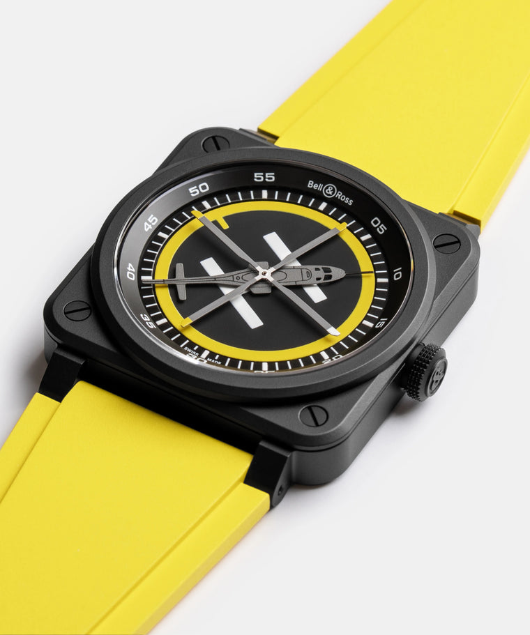 Bell & Ross BR 03 Helipad Limited Edition Automatic BR03A-HE-CE/SRB (Black Dial / 41mm)