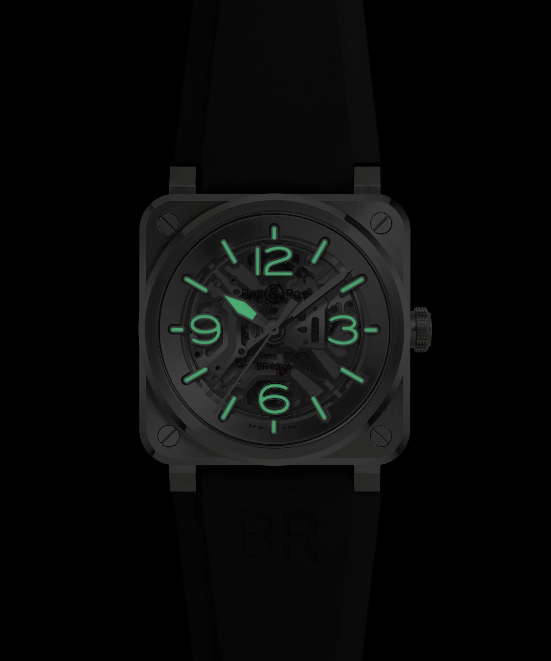 Bell & Ross BR 03 Skeleton Steel Automatic BR03A-BL-SKST/SRB (Silver Dial / 41mm)