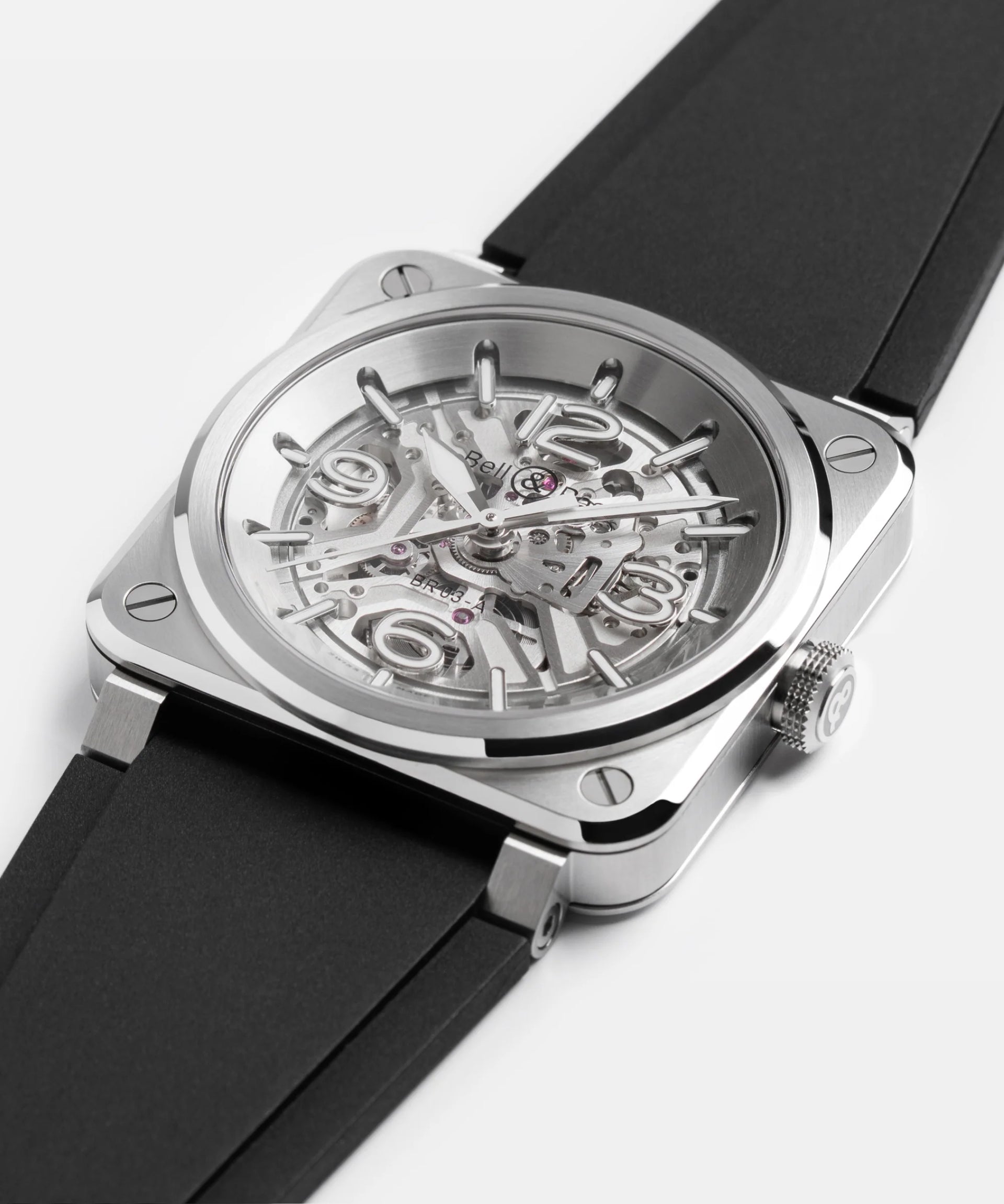 Bell & Ross BR 03 Skeleton Steel Automatic BR03A-BL-SKST/SRB (Silver Dial / 41mm)