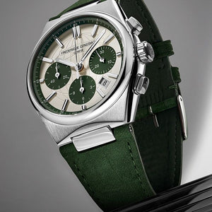 Frederique Constant Highlife Automatic Chronograph (Cream Dial / Green Sub-Dials / 41mm)