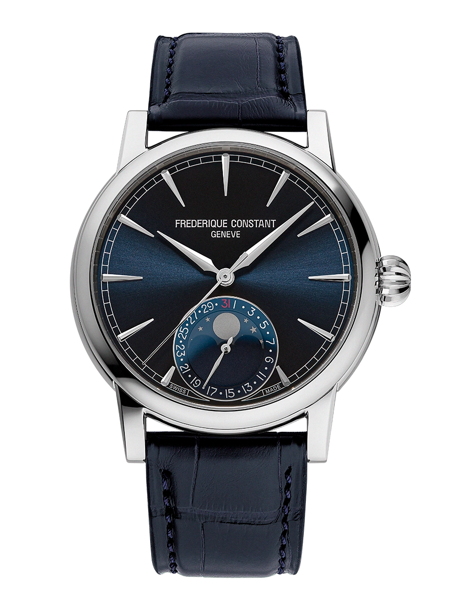 Frederique Constant Manufacture Classics Moonphase Date Automatic Blu Hemsleys Jewellers