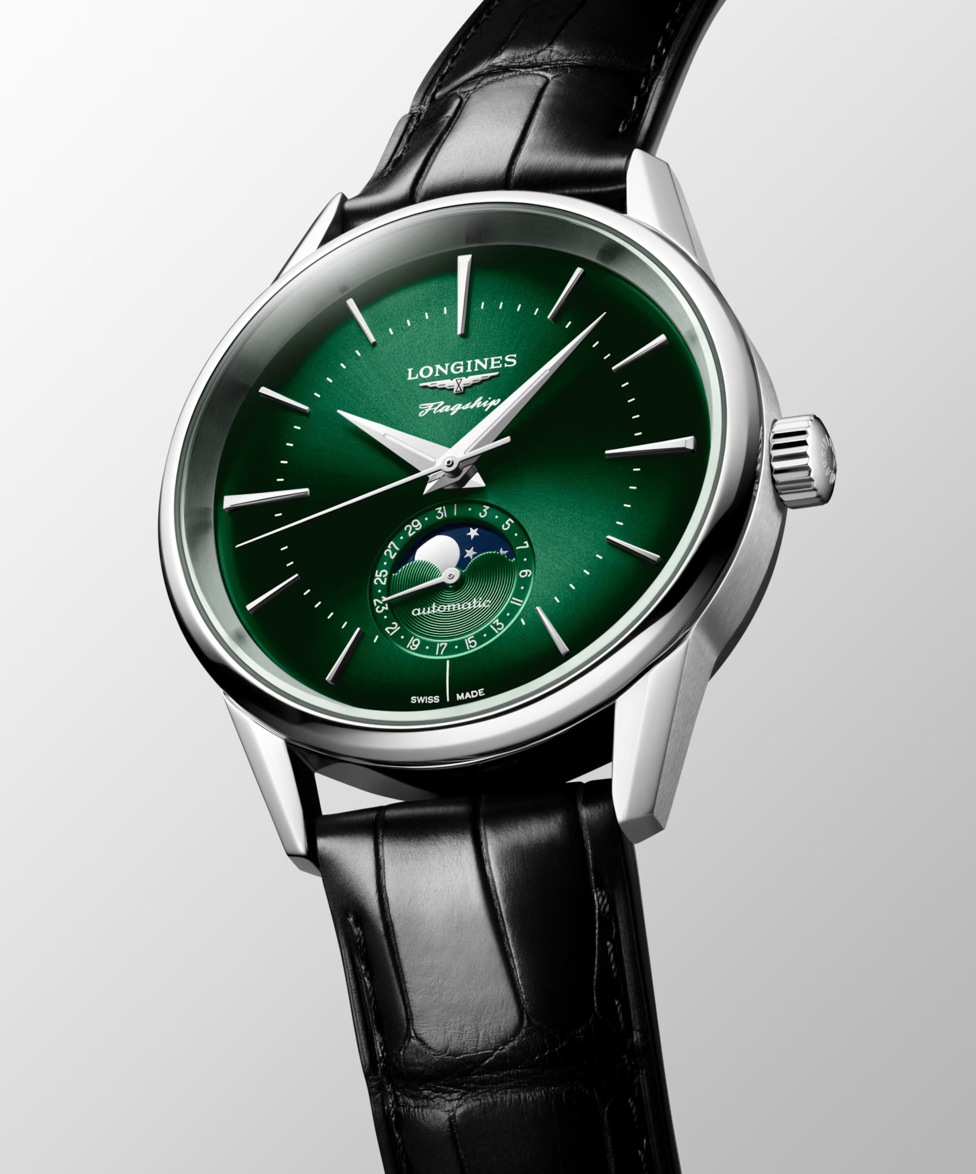Longines Flagship Heritage Moonphase Automatic (Green Dial / 38.5mm)