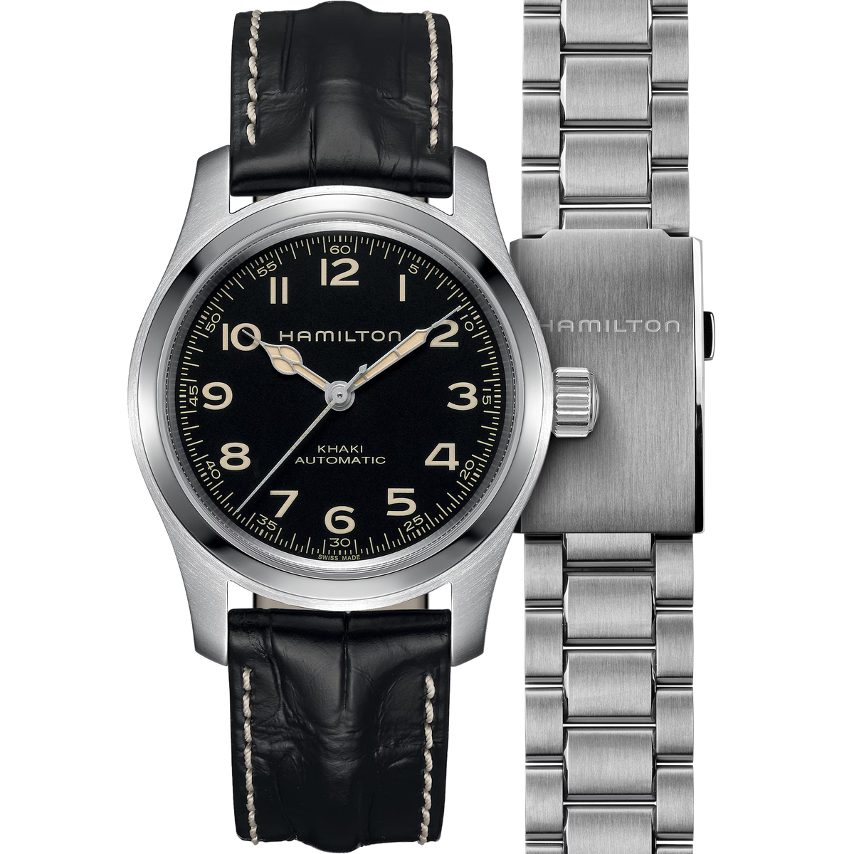 Hamilton Khaki Field Murph Bracelet Bundle Auto (Black Dial / 42mm)
