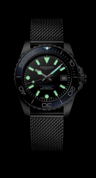 Longines HydroConquest Automatic (Black Dial / 39mm / Blue Bezel)