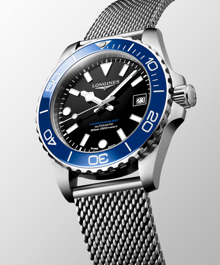 Longines HydroConquest Automatic (Black Dial / 39mm / Blue Bezel)