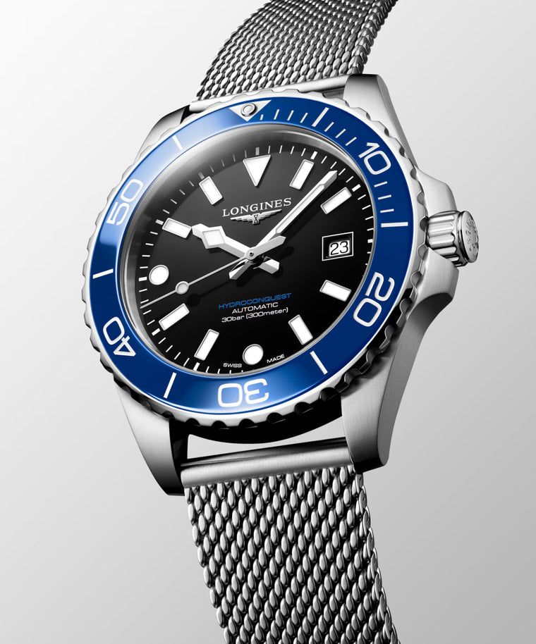 Longines HydroConquest Automatic (Black Dial / 42mm / Blue Bezel)